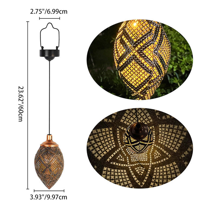 Suspension LED Solaire Étanche en Forme de Goutte d&