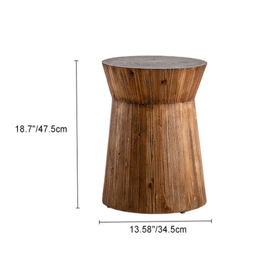 Table d'appoint en bois rustique traditionnel avec colonne en bois pour le salon 