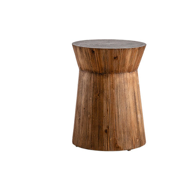 Table d'appoint en bois rustique traditionnel avec colonne en bois pour le salon 
