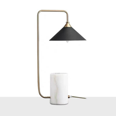 Modern Minimalist Column Marble Iron 1-Light Table Lamp