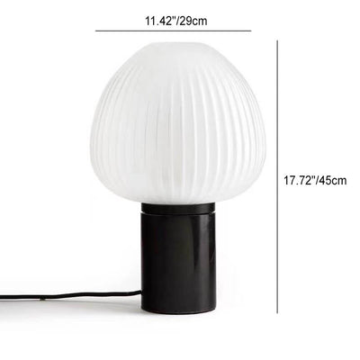 Modern Minimalist Glass Hazelnut Shade 1-Light Table Lamp