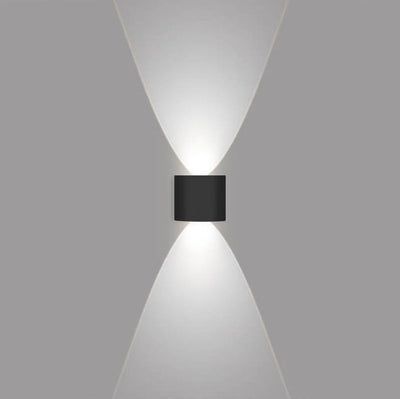 Modern Black Aluminum Waterproof Outdoor Patio LED Wall Sconce Lamp