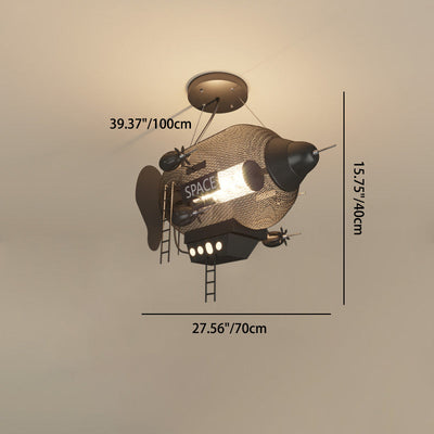 Lustre LED suspendu en fer, verre et PVC de style Art Déco moderne pour chambre à coucher 