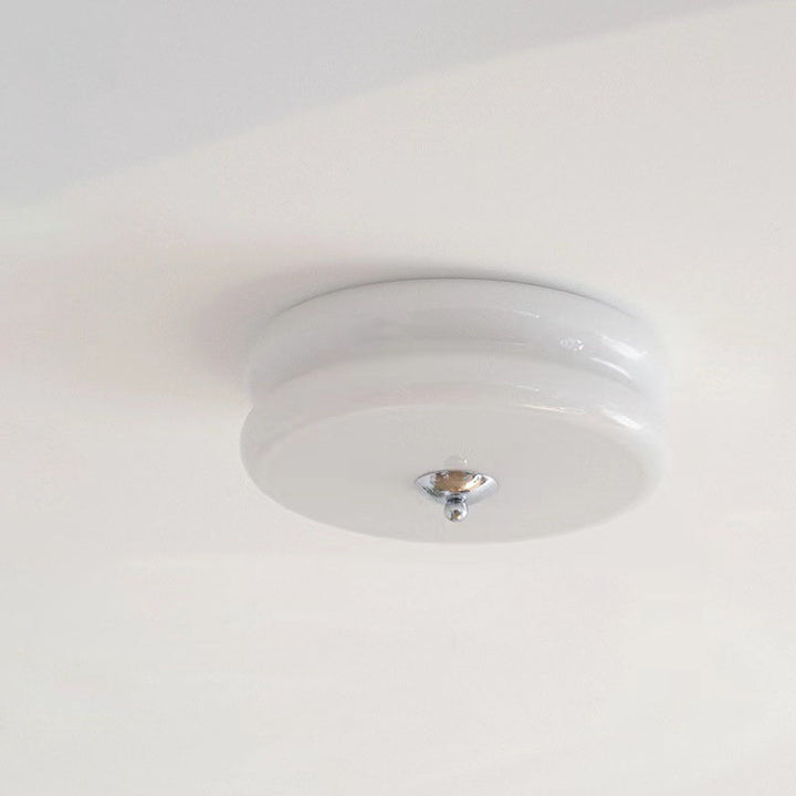 Luz de techo LED empotrada redonda de hierro y vidrio minimalista moderna para sala de estar 