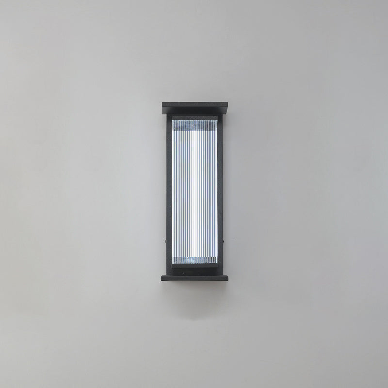 Applique murale LED en acier inoxydable acrylique rectangulaire étanche minimaliste moderne pour patio extérieur 