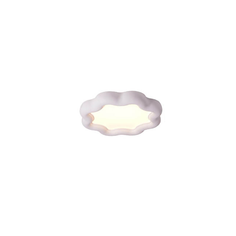 Modern Macaron Cloud Shape Resin LED Flush Mount Ceiling Light
