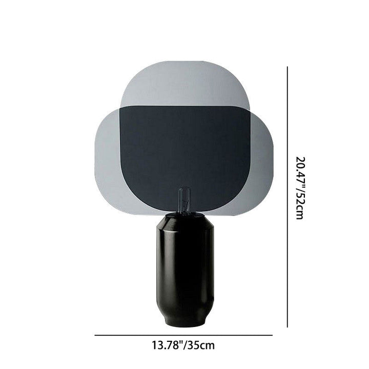 Lampe de Table Moderne Minimaliste Cylindrique en Métal et Acrylique à 1 Lumière pour Chambre 