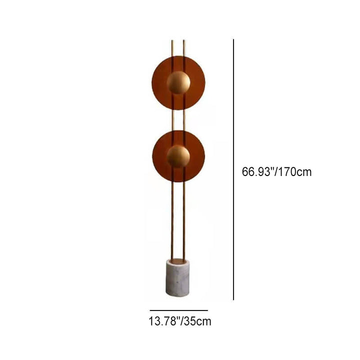Lampe de sol LED sur pied avec base en marbre et matériel nordique moderne 