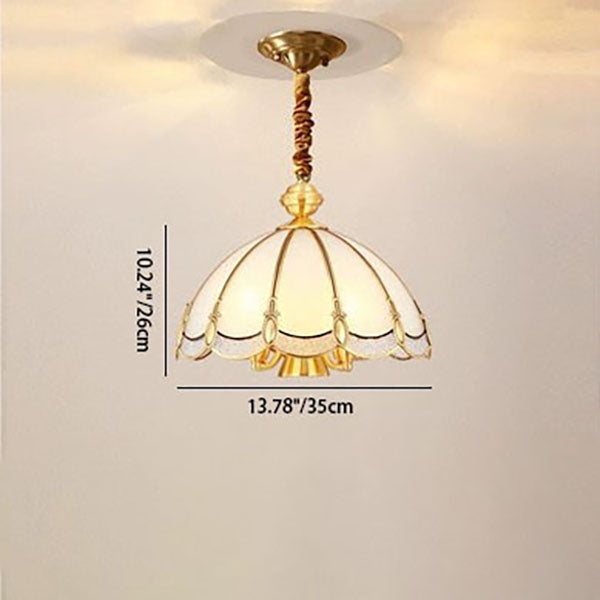 Zeitgenössische Luxus-Kupferrahmen-Rundglas 3/5-Licht-Pendelleuchte für Esszimmer 