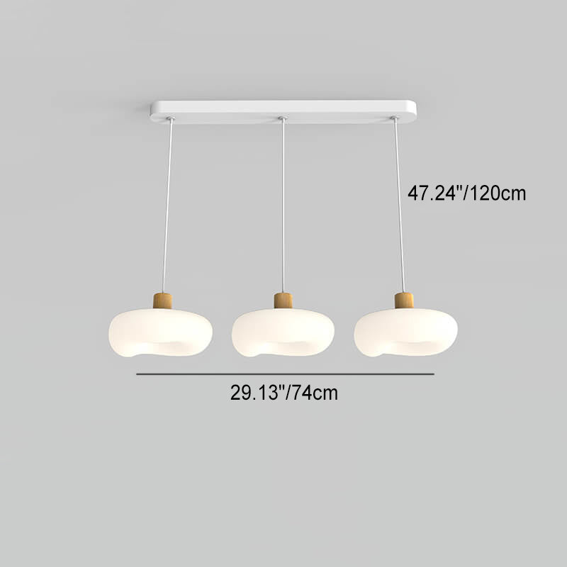 Moderne minimalistische Wolken-Eisen-PE-LED-Insel-Licht-Kronleuchter 