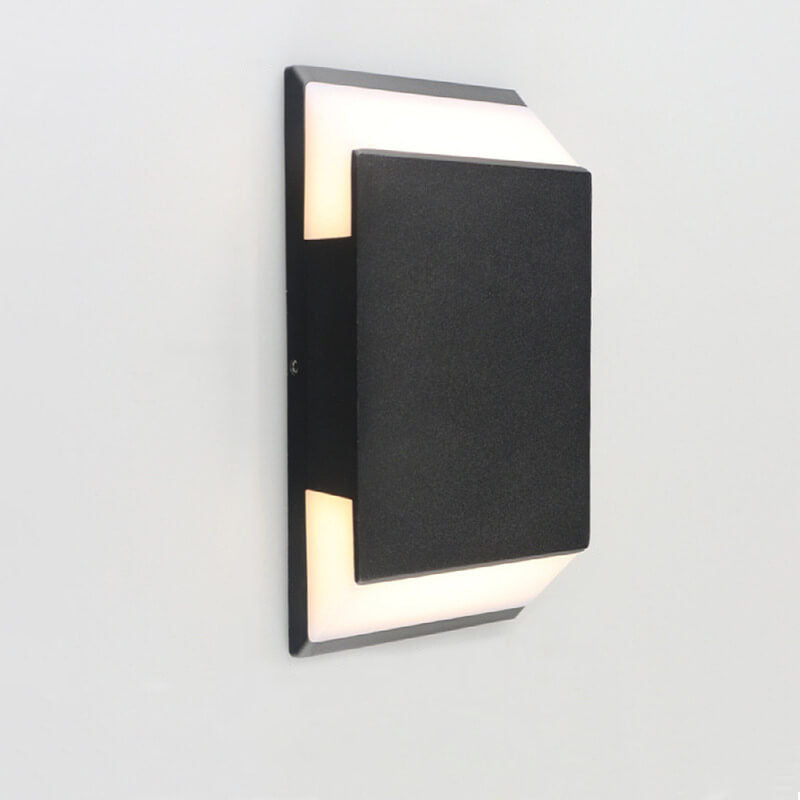 Applique murale moderne étanche à LED rectangulaire en aluminium pour extérieur et intérieur 