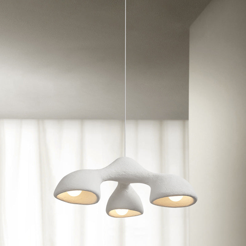 Contemporary Scandinavian Branch High Density Polystyrene 3/7 Light Chandelier For Living Room