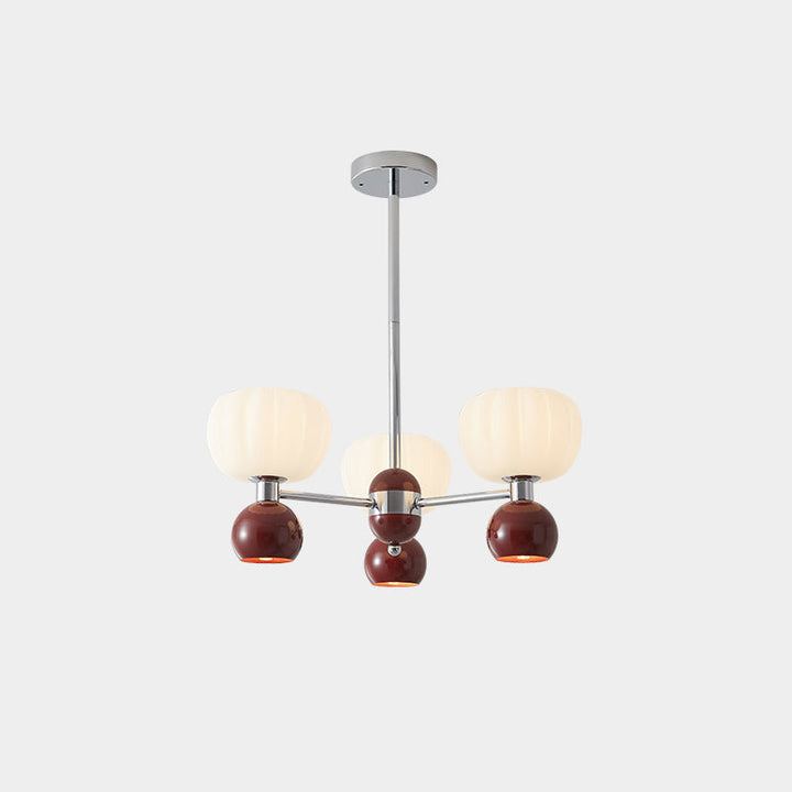Lustre Contemporain Créatif Citrouille Orbe Fer Aluminium Acrylique 6/12/16 Lumières Pour Salon 