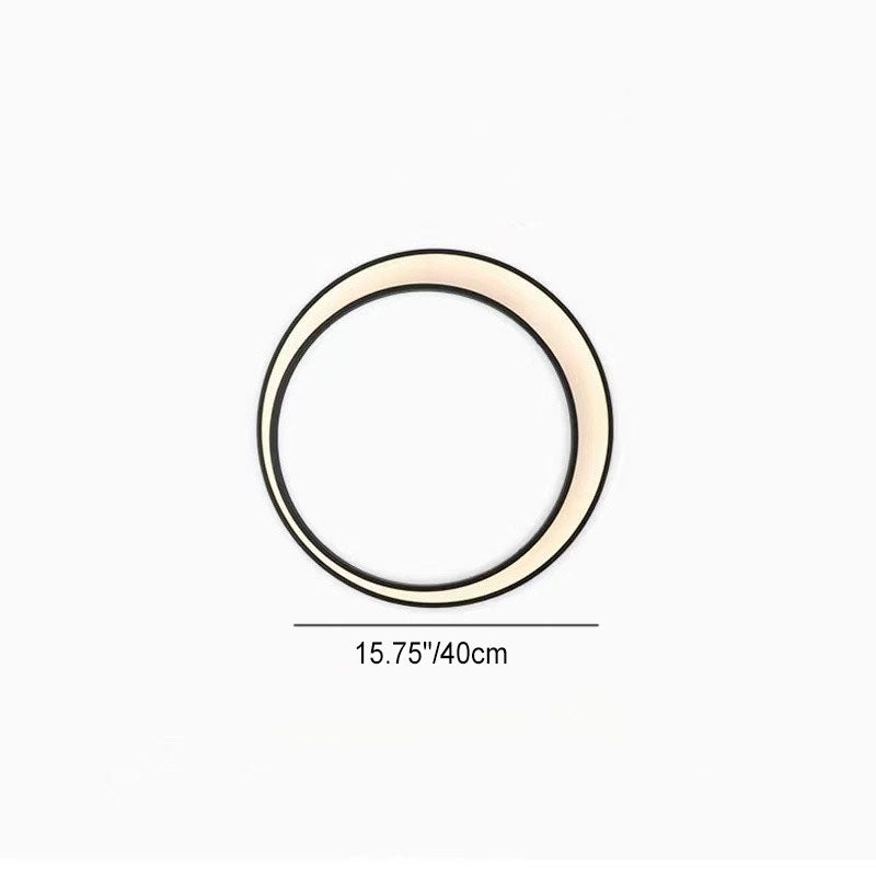 Modern Minimalist Crescent Circle Stainless Steel PC Waterproof LED Wall Sconce Lamp For Outdoor Patio