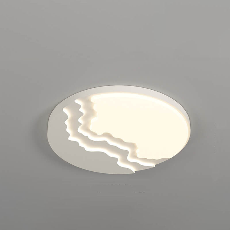 Modern Minimalist Creative Acrylic Wave LED Flush Mount Ceiling Light