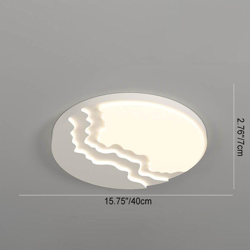 Modern Minimalist Creative Acrylic Wave LED Flush Mount Ceiling Light