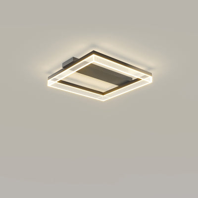 Moderne minimalistische Aluminium Eisen Acryl quadratische rechteckige LED Unterputz Deckenleuchte für Wohnzimmer 