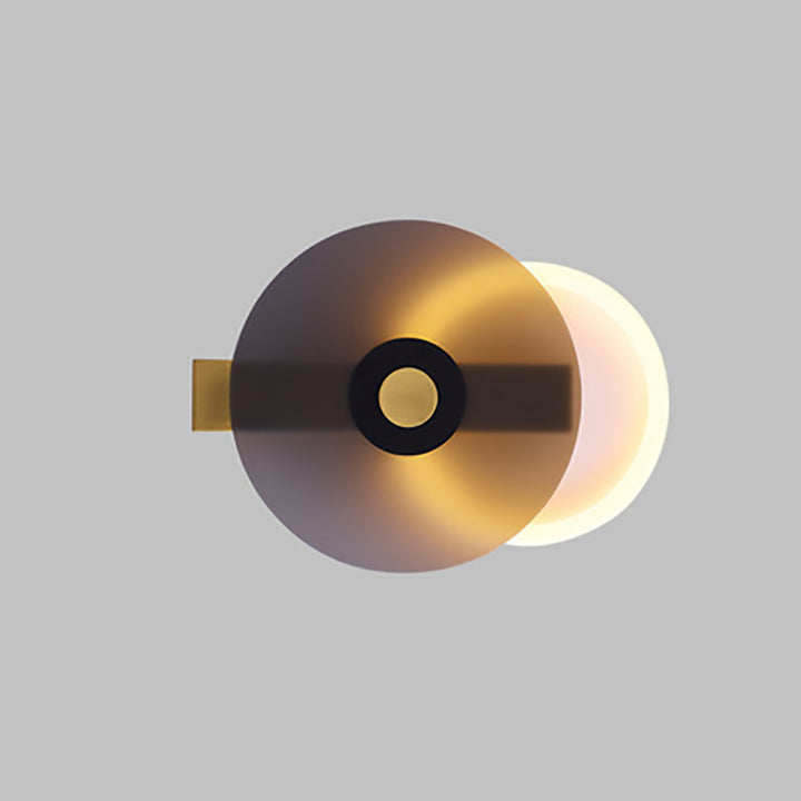 Zeitgenössische kreative Eisen Acryl Runde Disc LED Wandleuchte Lampe für Wohnzimmer 