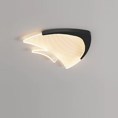 Modern Art Deco Fish Acrylic Aluminum LED Flush Mount Ceiling Light For Bedroom