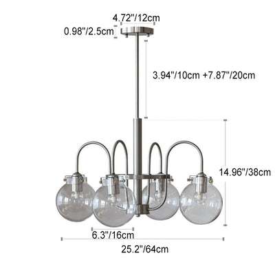 Rustikaler Vintage Kerzenhalter aus schwarzem Eisen mit 8-Licht-Kronleuchter