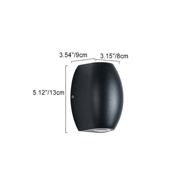 Zeitgenössische Einfachheit rechteckige Aluminiumglas LED Wandleuchte Lampe für Garten 