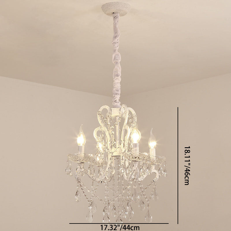 Moderne minimalistische Zweig Kerzenständer Kristall Eisen Glas 4/6/8 Licht Kronleuchter für Wohnzimmer 