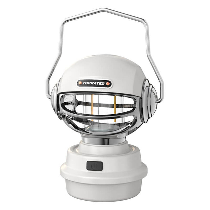 Tragbare Outdoor-Edelstahl-drehbare Lampenschirm LED-wiederaufladbare Campinglampe 