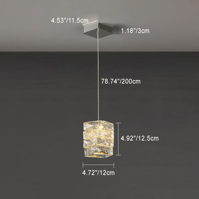Lustre à LED en acier inoxydable de luxe contemporain avec pierres en cristal pour salon 