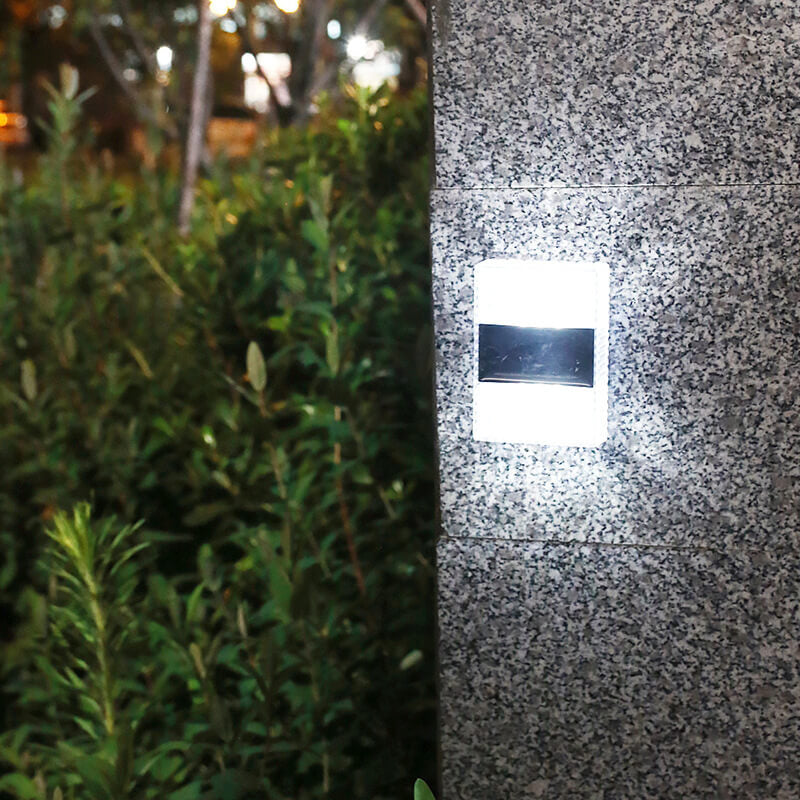 Modern Solar Powered Up And Down Illuminated Outdoor LED Wall Sconce Lamp