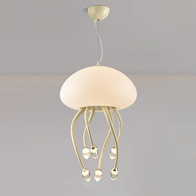 Zeitgenössische nordische Quallen Eisen Acryl LED Kronleuchter für Schlafzimmer 