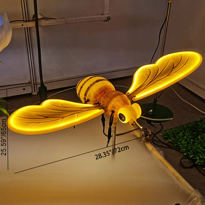 Moderne Art Deco Wasserdichte ABS Kunststoff Bee LED Landschaft Beleuchtung Im Freien Licht Für Garten