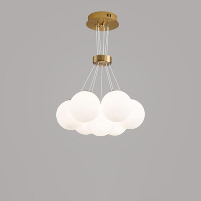 Zeitgenössischer kreativer Mondglas-Kronleuchter mit 7/13/19 Lichtern für Wohnzimmer 