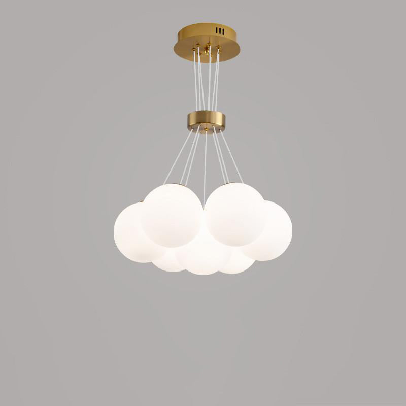 Zeitgenössischer kreativer Mondglas-Kronleuchter mit 7/13/19 Lichtern für Wohnzimmer 