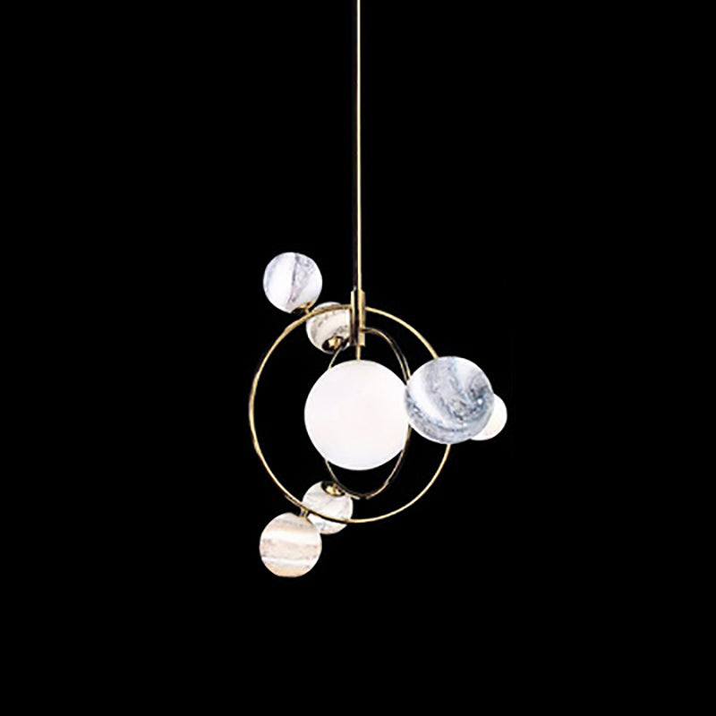 Contemporary Creative Glass Balls 7-Light Chandelier For Bedroom