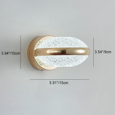 Modern Luxury Iron PMMA Elliptical Round LED Wall Sconce Lamp For Hallway