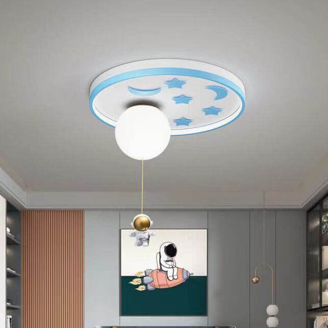 Modern Creative Simple Acrylic Cartoon Starry Sky LED Flush Mount Ceiling Light