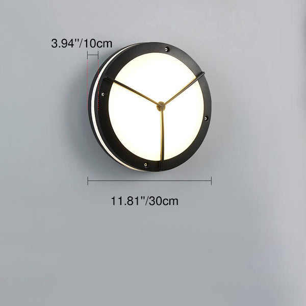 Lumière de plafond LED ronde créative extérieure étanche en aluminium acrylique 