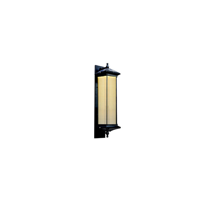 Applique murale extérieure contemporaine en aluminium et verre cuboïde 1 lumière étanche à l&