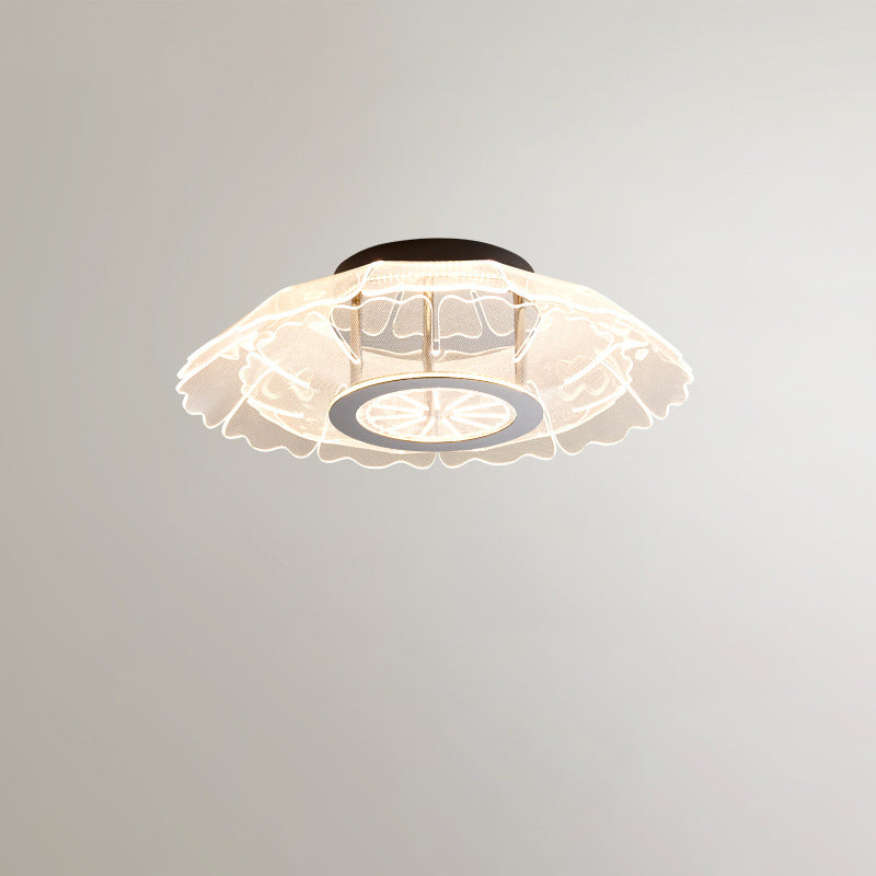 Moderne Luxus Eisen Edelstahl Acryl Blume Runde LED Semi-Flush Mount Deckenleuchte Für Schlafzimmer 