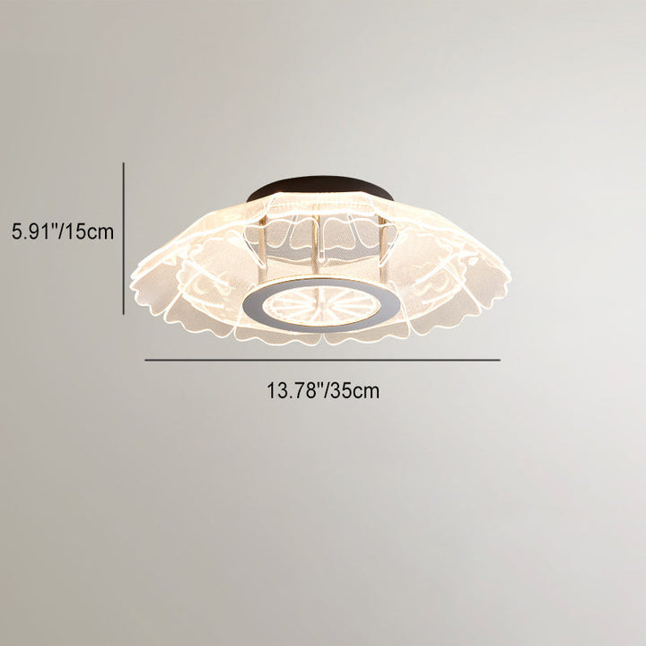 Moderne Luxus Eisen Edelstahl Acryl Blume Runde LED Semi-Flush Mount Deckenleuchte Für Schlafzimmer 