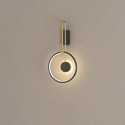 Applique Murale à LED en Aluminium Cercle Anneau Bande de Silicone Simplicité Moderne pour Salon 