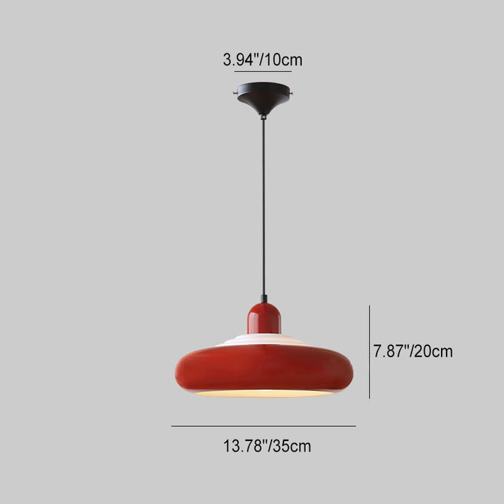 Contemporary Scandinavian Round Iron PVC 1-Light Pendant Light For Dining Room