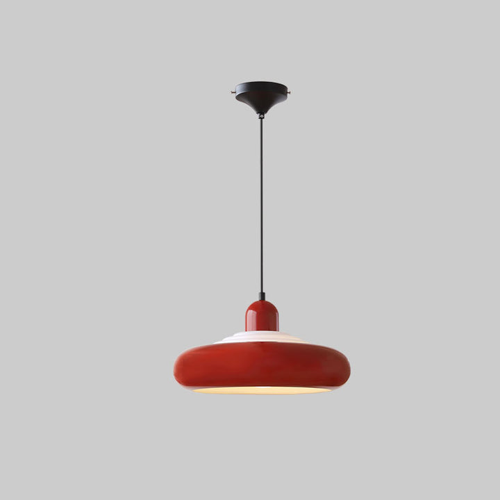 Contemporary Scandinavian Round Iron PVC 1-Light Pendant Light For Dining Room
