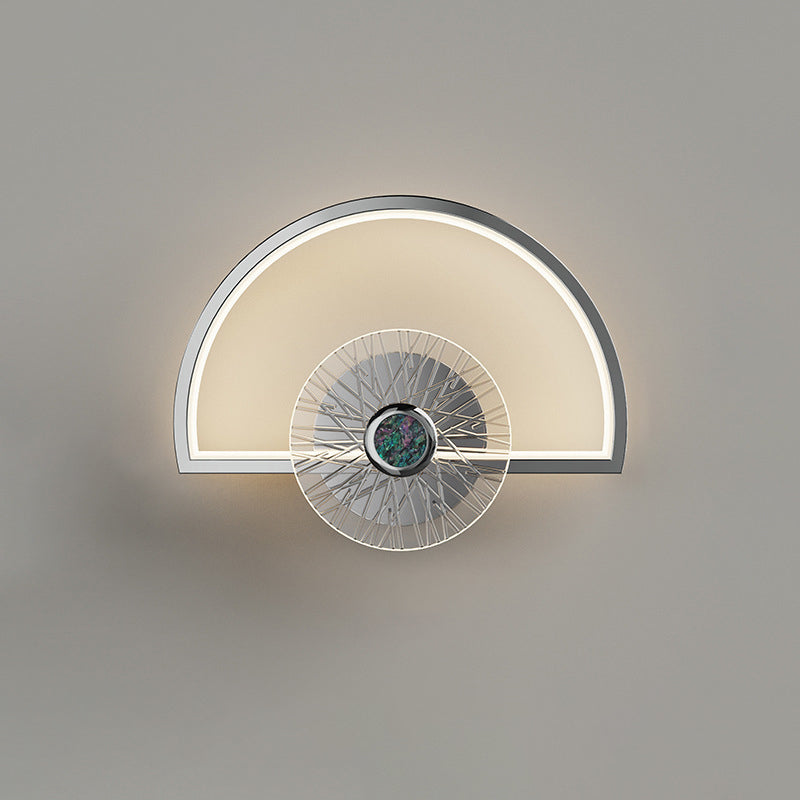 Applique Murale LED en Acrylique Géométrique Créatif Contemporain Demi-cercle pour Chambre 