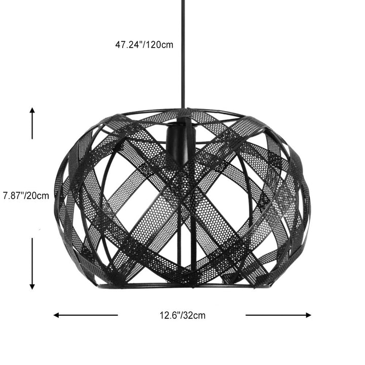 Lustre suspendu contemporain industriel rond carré irrégulier en fer à 1 lumière pour salle à manger 