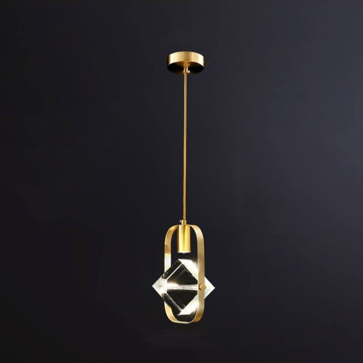 Moderne Einfachheit Kristall Quadrat 1-Licht Pendelleuchte für Schlafzimmer 