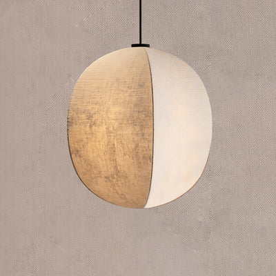 Forme de lanterne anti-soie Zen japonaise traditionnelle 1 lumière suspension pour salon 