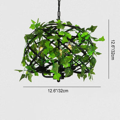 Farmhouse Basket Cage 1-Light Vine Pendant Light 4 Design