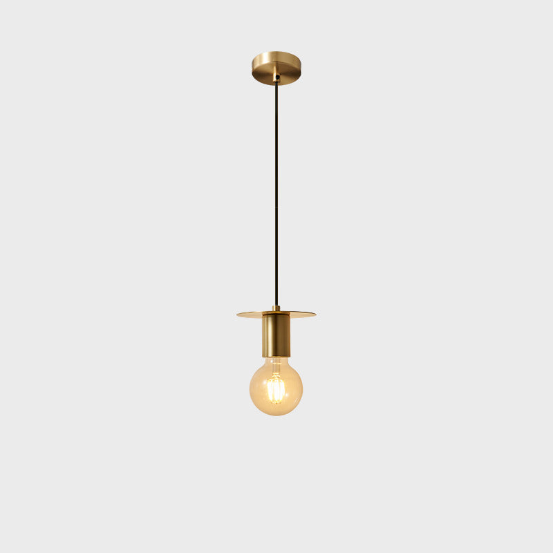 Moderne minimalistische halbrunde Begs Runde Kupfer 1-Licht Pendelleuchte für Wohnzimmer 