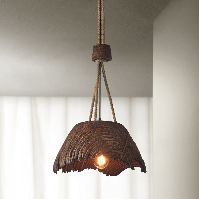 Lustre traditionnel vintage rond en polystyrène haute densité à 1 lumière pour salon 